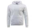 Adult Men's Unisex Basic Plain Hoodie Jumper Pullover Sweater Sweatshirt XS-3XL - White
