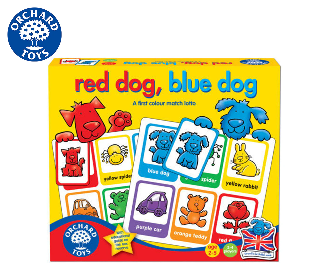 Orchard Toys Red Dog, Blue Dog Colour Matching Lotto Game