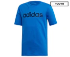 Adidas Boys' Line Tee / T-Shirt / Tshirt - Blue