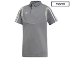 Adidas Kids' Tiro19 Co Polo Tee / T-Shirt / Tshirt - Grey/White