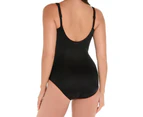 Miraclesuit Black Womens US Size 10 Siren Solid One-Piece Swimsuit