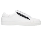 Walnut Melbourne Women's Alexis Frill Sneaker - White Leather
