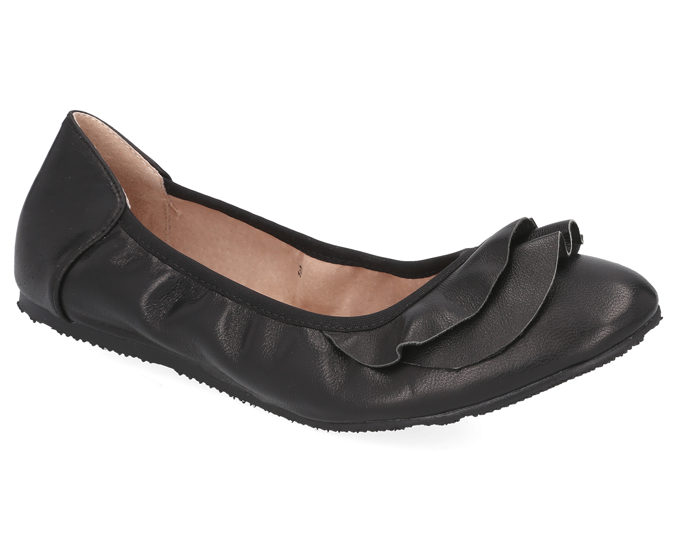 Walnut Melbourne Women's Eva Leather Ballet - Black 