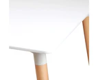LANGRIA Beech Wood Dining Table - White