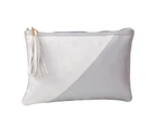 Tassel Makeup Bag/ Card  Bag Clutch Wallet - Grey