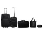 Wembley 5-Piece Travel and Luggage/Suitcase Set - Black 2