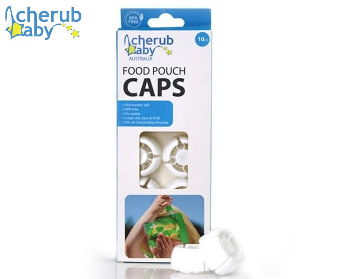 Food Pouch Caps, 10 Pack