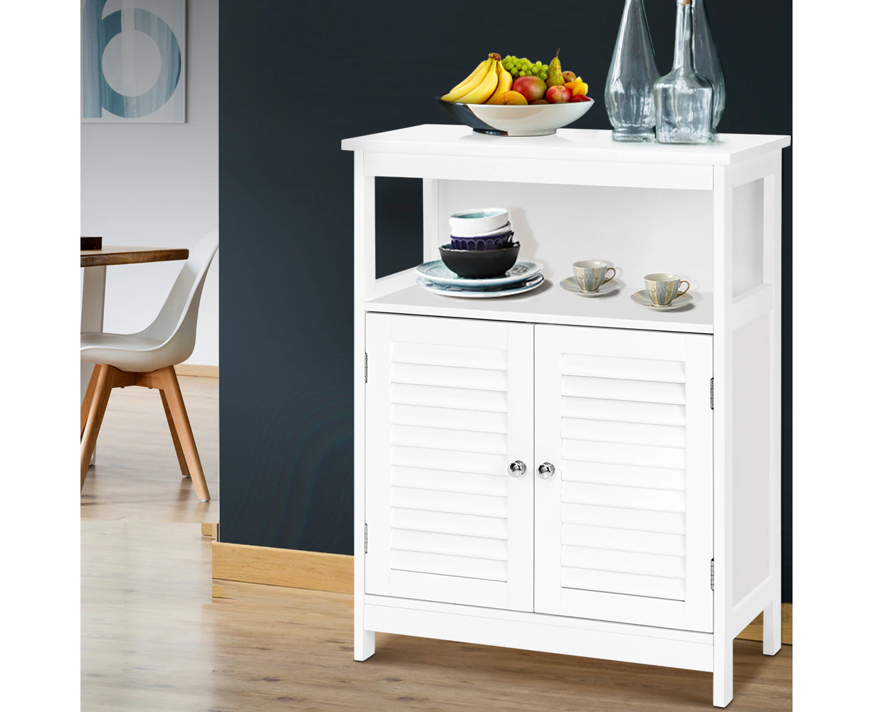 Buffet Sideboard Cabinet Kitchen Bathroom Storage Cupboard Hallway White