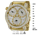 High Quality TIMEZONES ICED OUT CZ Watch - gold - Gold