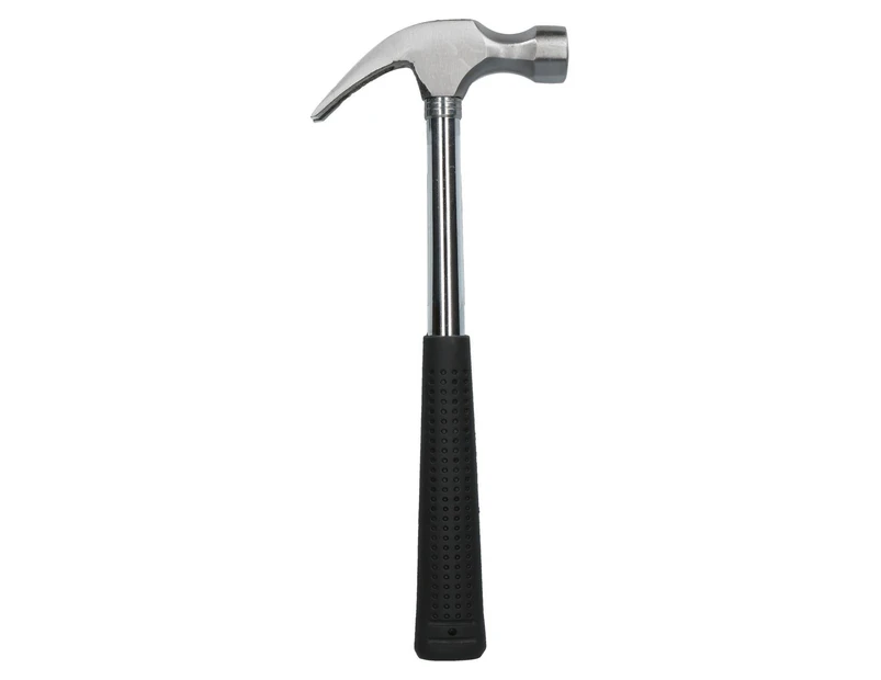 AB Tools 16oz Claw Hammer Nail Screw Remover Removal Tool with Tubular Rubber Handle
