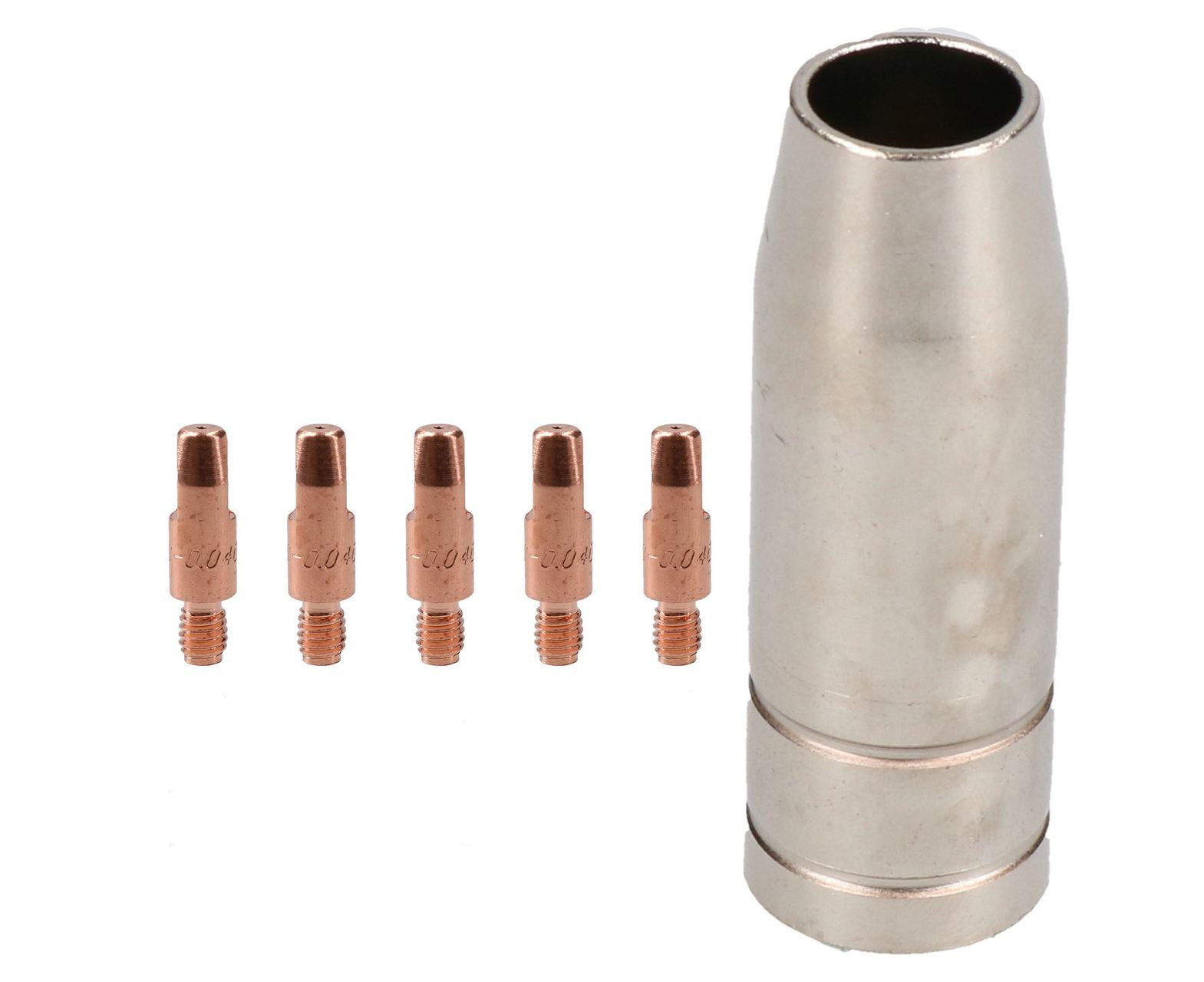 0.6mm Mig Welding Welder Round Contact Tips for MB25 MB36 Euro Torches 5pk 