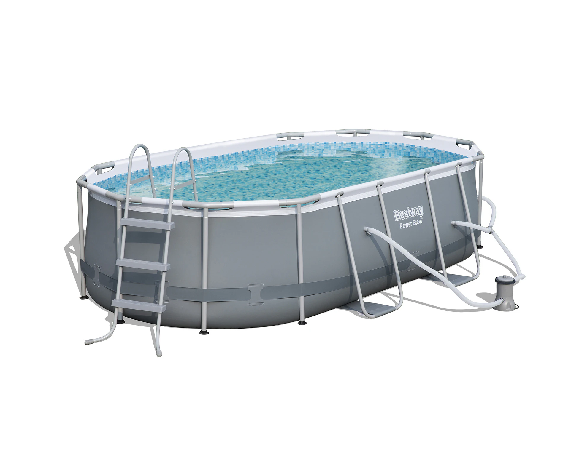 Bestway Swimming Pool 427x250x100cm Steel Frame Above Ground Pools Filter Pump Ladder 7250L