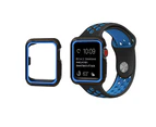 Catzon Apple Watch Screen Protector Soft TPU All Around Protective Case Ultra-Thin Anti-Scratch Bumper Cover -Black Blue