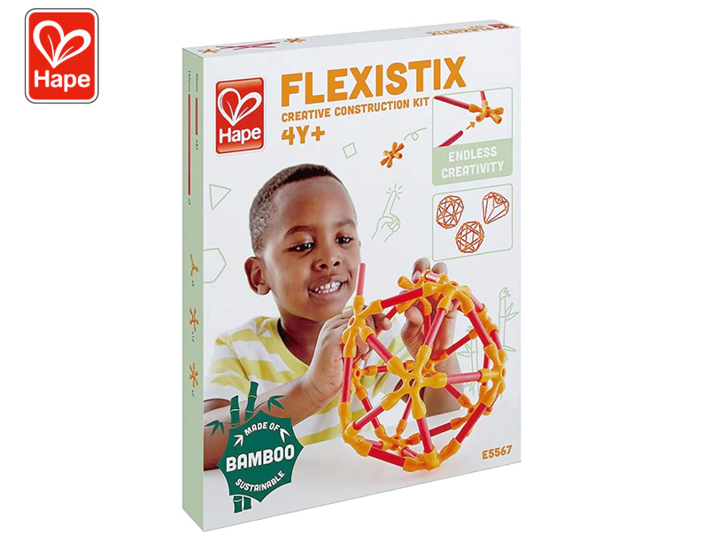 Hape 66-Piece Flexistix Creative Construction Kit