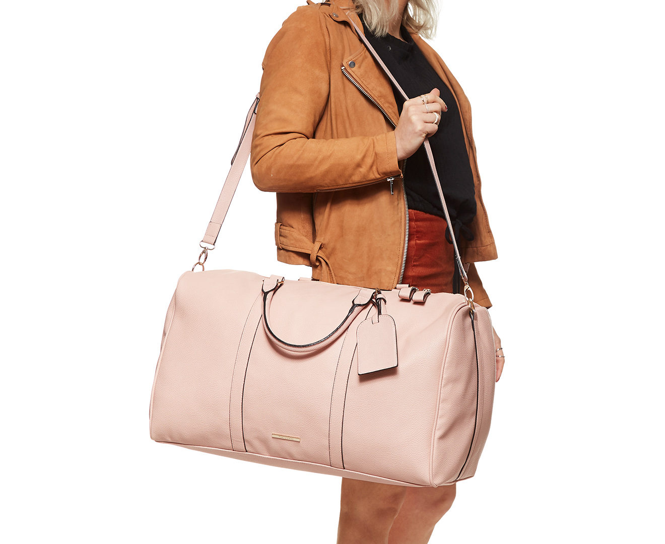 Tony Bianco Harper Weekender Bag True Pink Catch