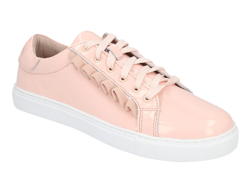 Walnut Melbourne Women's Alexis Frill Sneaker - Patent Pink