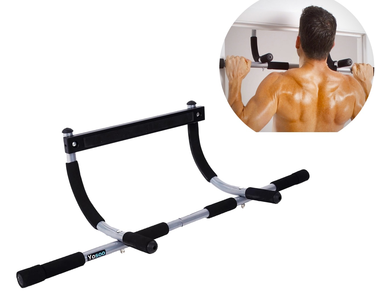 Portable Doorway Chin Up bar Pull Ups Weights Gym
