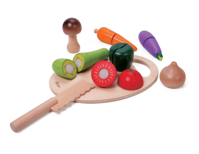 Classic World - Wooden Cutting Vegetable Play Set