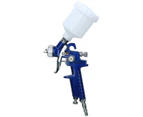 AB Tools Mini HVLP Gravity Fed Touch Up Paint Spray Gun With 1.0mm Nozzle 125ml Pot