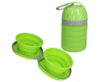 AB Tools Collapsible Portable Water Bottle And Dual Dog Bowl Travel Accessory