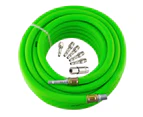 AB Tools Airline Air Hose High Vis 8mm 15m 50ft Compressor with Quick Release Fittings