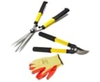 AB Tools Garden Tool Set Shears Hedge Trimmer Loppers Protective Gloves 1