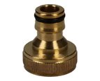 AB Tools 3/4" Brass Hose Connector Screw Tap Fitting Garden Water Pipe Quick Adaptor