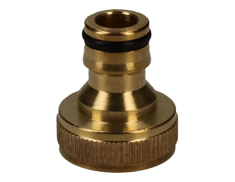 AB Tools 3/4" Brass Hose Connector Screw Tap Fitting Garden Water Pipe Quick Adaptor