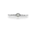 Essential Round Opal Bezel Set Stack Ring in 925 Sterling Silver