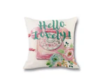 De Sign 4PCS Home hand-painted plant printing pillow linen cushion Pillowcase