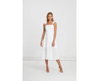 Calli Women's Gabby Frill Dress - White
