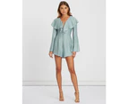 Chancery Women's Annabelle Frill Playsuit - Sage
