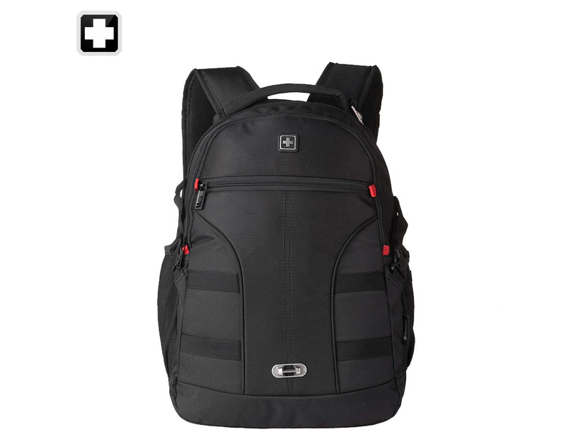 SWISSWIN Swiss waterproof 15.6" laptop  Backpack School backpack  Travel Backpack SW9016 Black