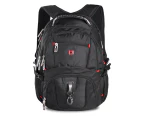 Swisswin Swiss waterproof 15.6" laptop  Backpack School backpack  Travel Backpack SW8112 Black