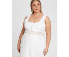 The Fated Women's Rise Button Front Dress - White