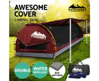 Weisshorn Double Swag Camping Swags Canvas Free Standing Dome Tent Bag Red