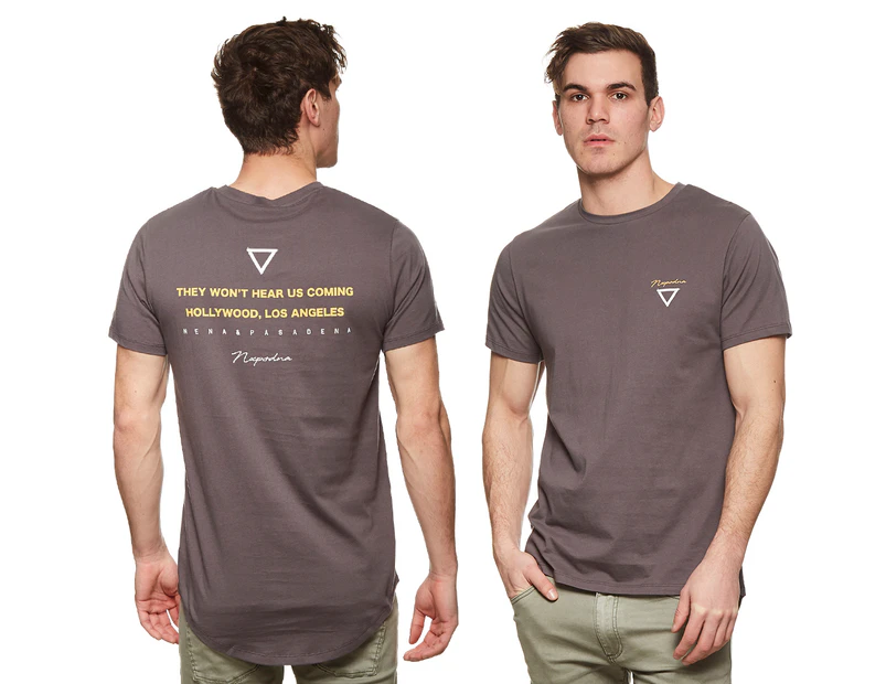 Nena & Pasadena Men's Speed Storm Cape Back T-Shirt - Graphite