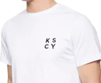 Kiss Chacey Men's First Step Hem Tall T-Shirt - White