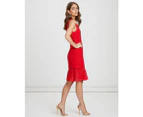 Chancery Women's Valerie Lace Midi Dress - Red Lace