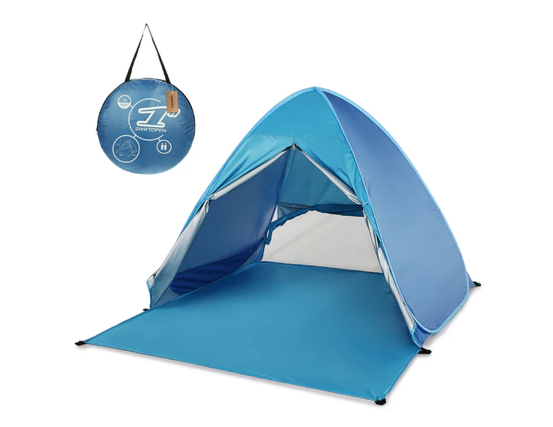 Lixada Automatic Instant Pop Up Beach Tent Lightweight UV Protection Sun Shelter Tent Cabana - Blue