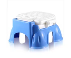 3-in-1 Baby Toddler Toilet Trainer Kids Potty Training Safety Music Seat Chair - Blue