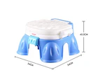3-in-1 Baby Toddler Toilet Trainer Kids Potty Training Safety Music Seat Chair - Blue