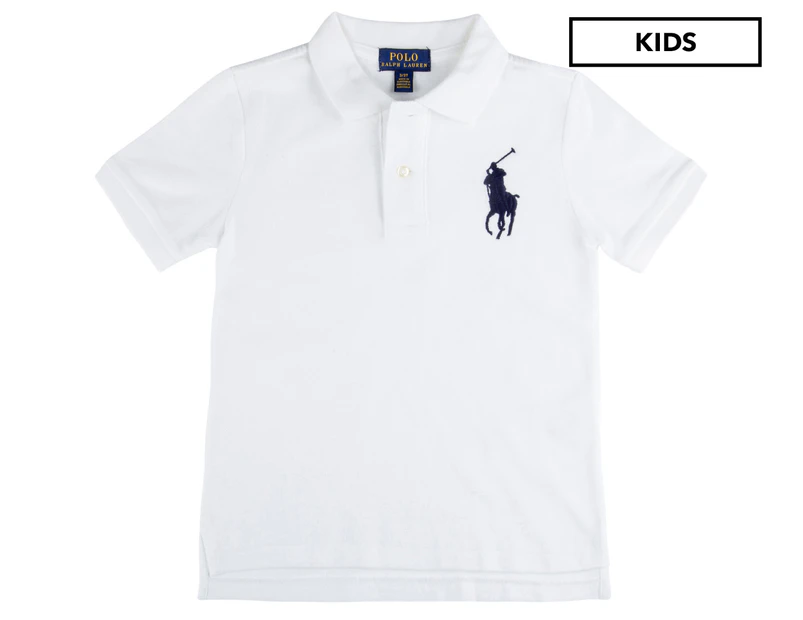 Polo Ralph Lauren Boys' Cotton Mesh Polo Shirt - White
