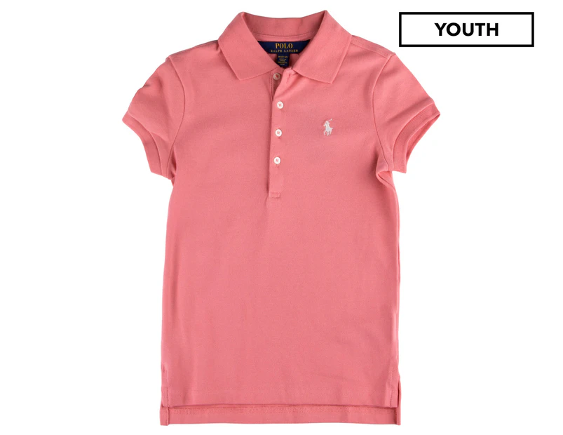 Polo Ralph Lauren Girls' Stretch Piqué Polo Shirt - Pink