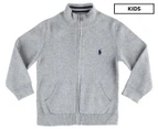 Polo Ralph Lauren Boys' Cotton Full Zip Sweater - Grey Heather