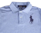 Polo Ralph Lauren Boys' Cotton Mesh Polo Shirt - Blue Heather