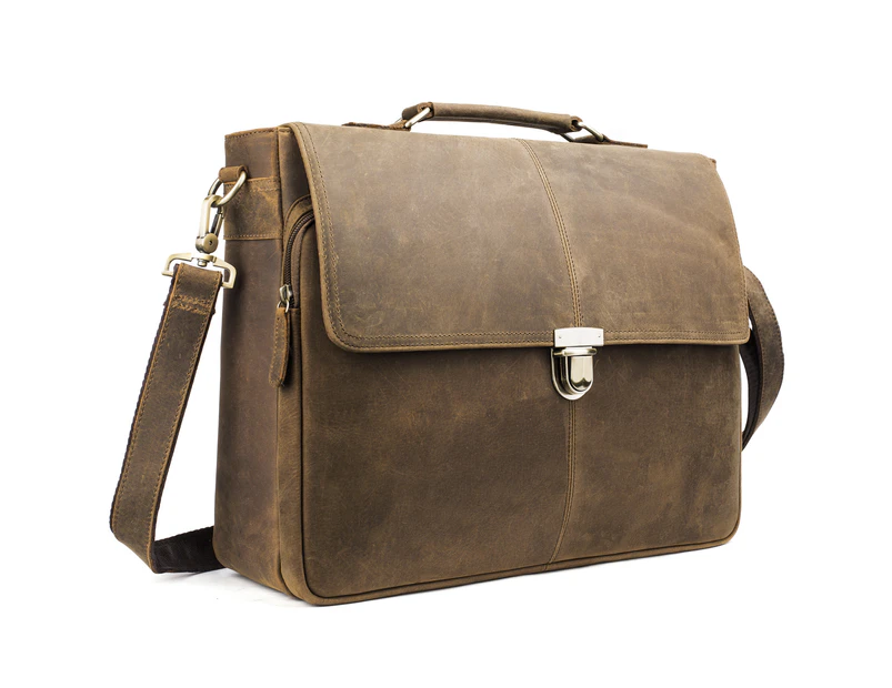 CoolBELL Briefcase 15.6 Inch Messenger Bag-Coffee