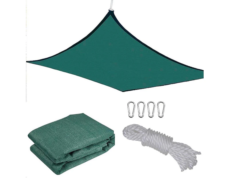 5.5x5.5m Square UV Proof Sun Shade Sail Outdoor Garden Cover Canopy Awning Green