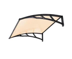 1x1m Window Door Canopy Awning Cover Outdoor UV Rain Sun Shield Protection Brown