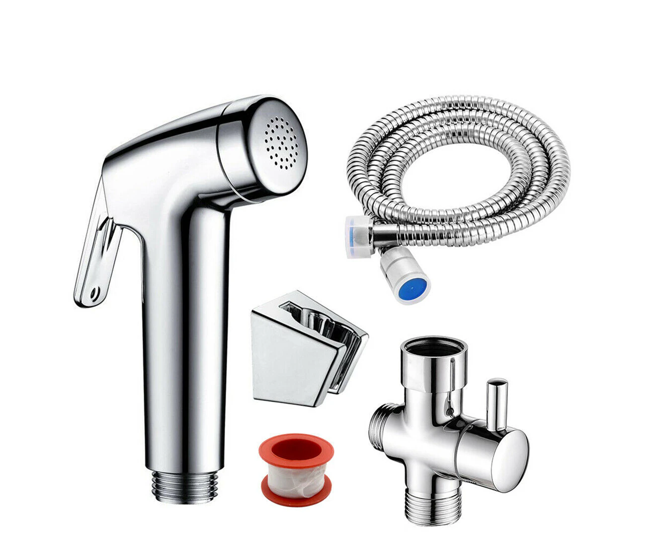 Hand Held Shower Head Douche Bidet Toilet Spray Jet Shattaf Kit Chrome